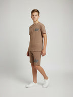 BROWN URBAN CHILL SHORTS CO-ORDS SET