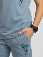 BLUE URBAN CHILL SHORTS CO-ORDS SET