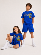 Royal Blue Teen Style Shorts Co-Ord Set