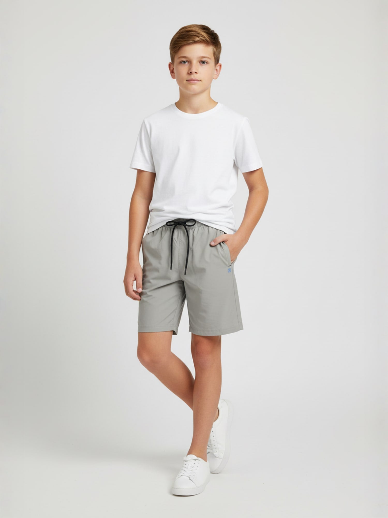 BEIGE NS LYCRA SPORTS SHORTS