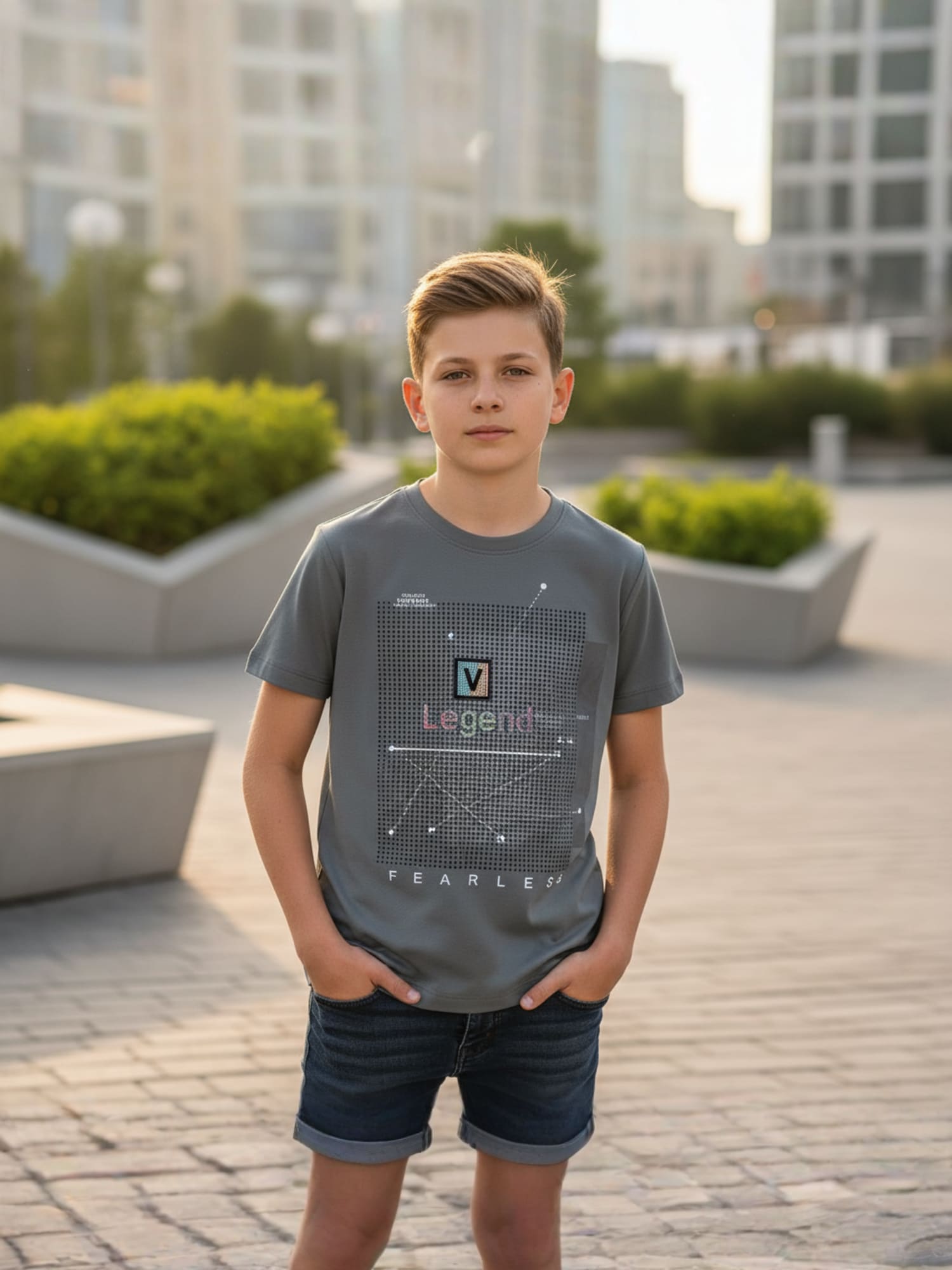 CHARCOAL CORIAN T-SHIRT