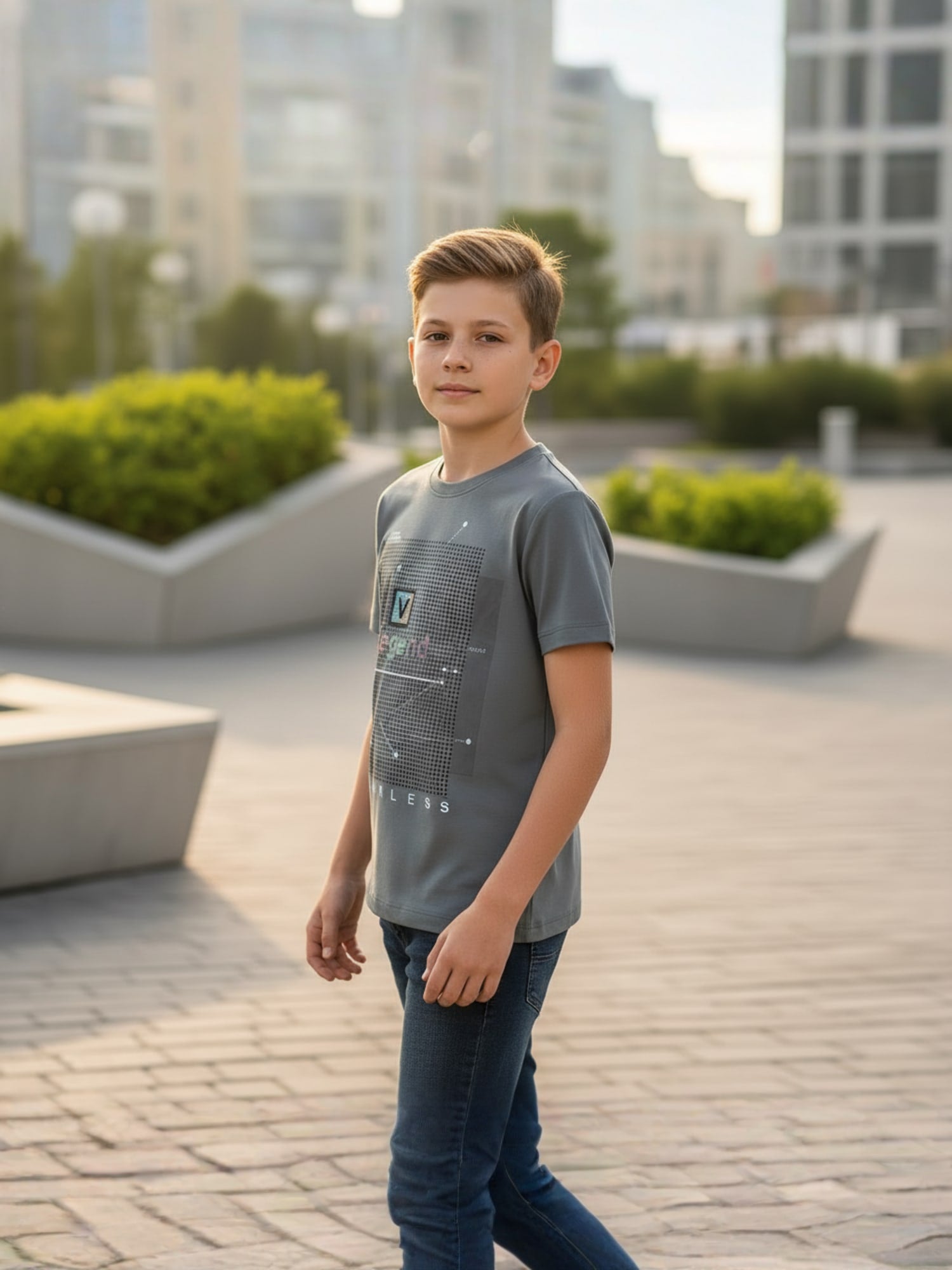 CHARCOAL CORIAN T-SHIRT