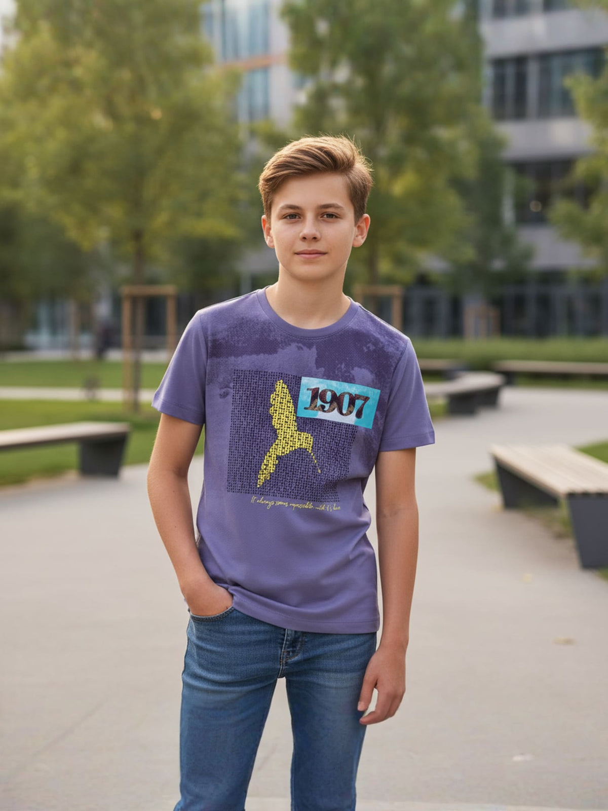BLUE CORIAN T-SHIRT