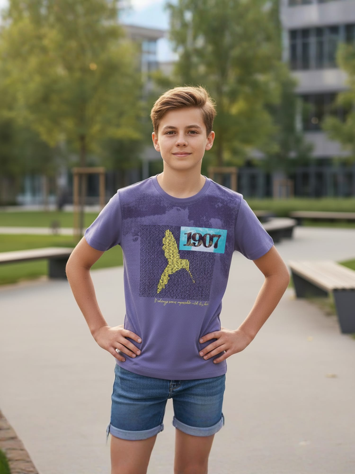 BLUE CORIAN T-SHIRT