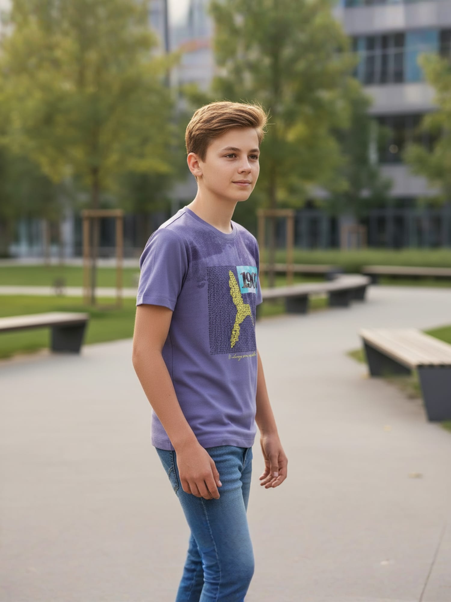 BLUE CORIAN T-SHIRT