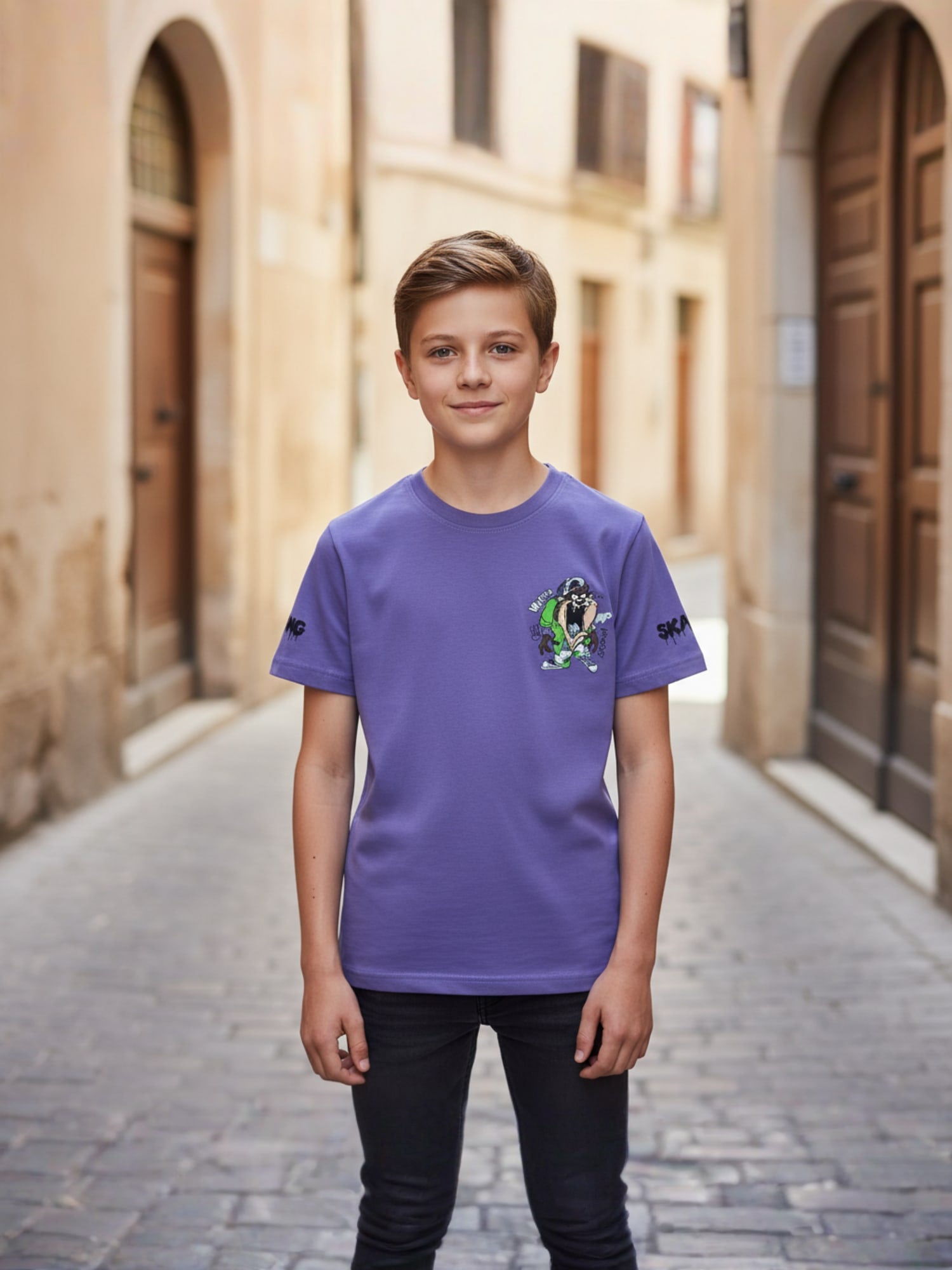 BLUE LYCRA T-SHIRT