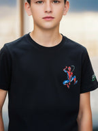 BLACK LYCRA T-SHIRT