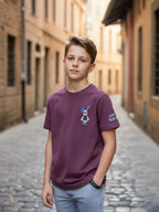 PURPLE LYCRA T-SHIRT