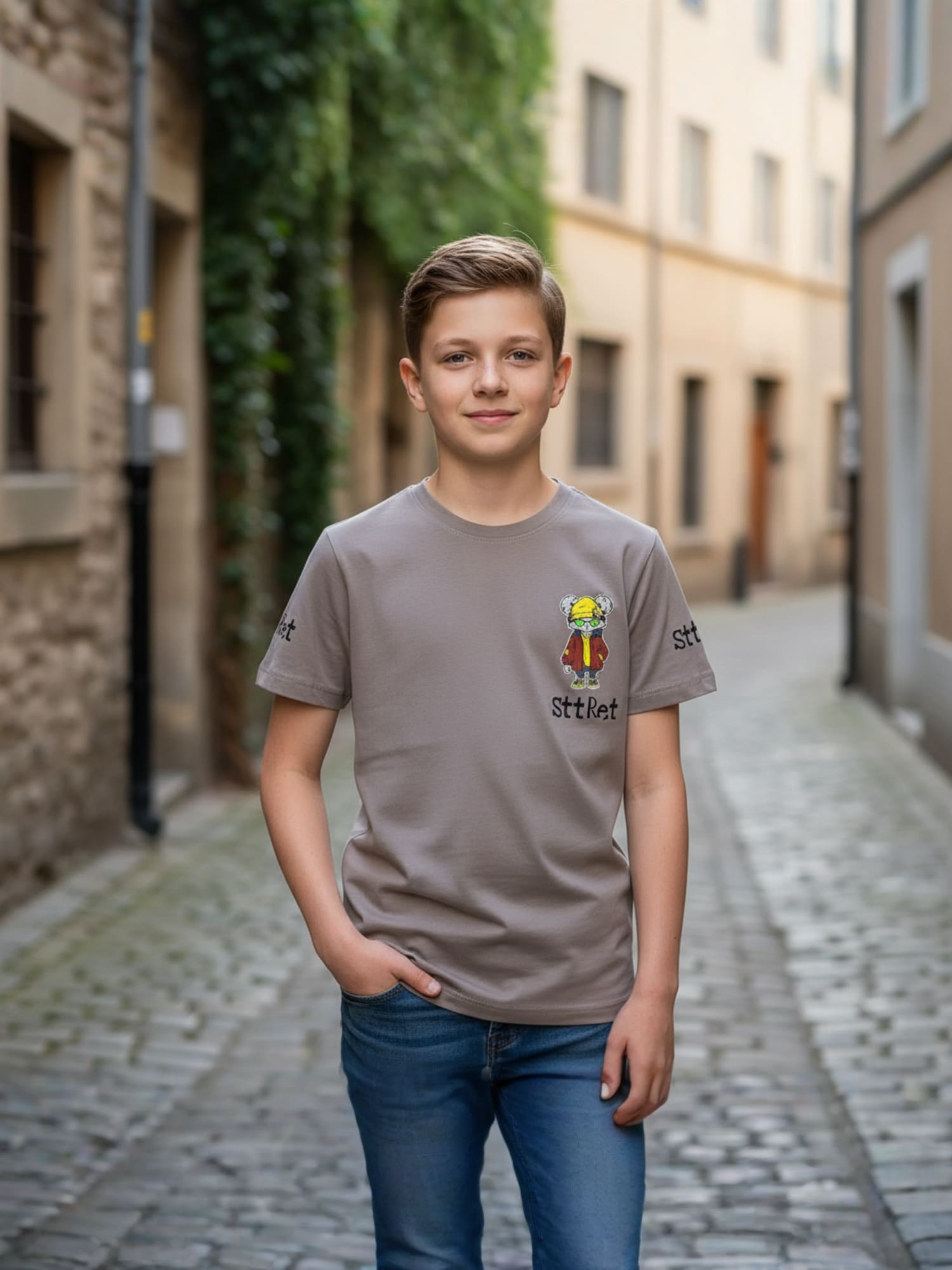BEIGE LYCRA T-SHIRT