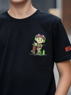 BLACK LYCRA T-SHIRT