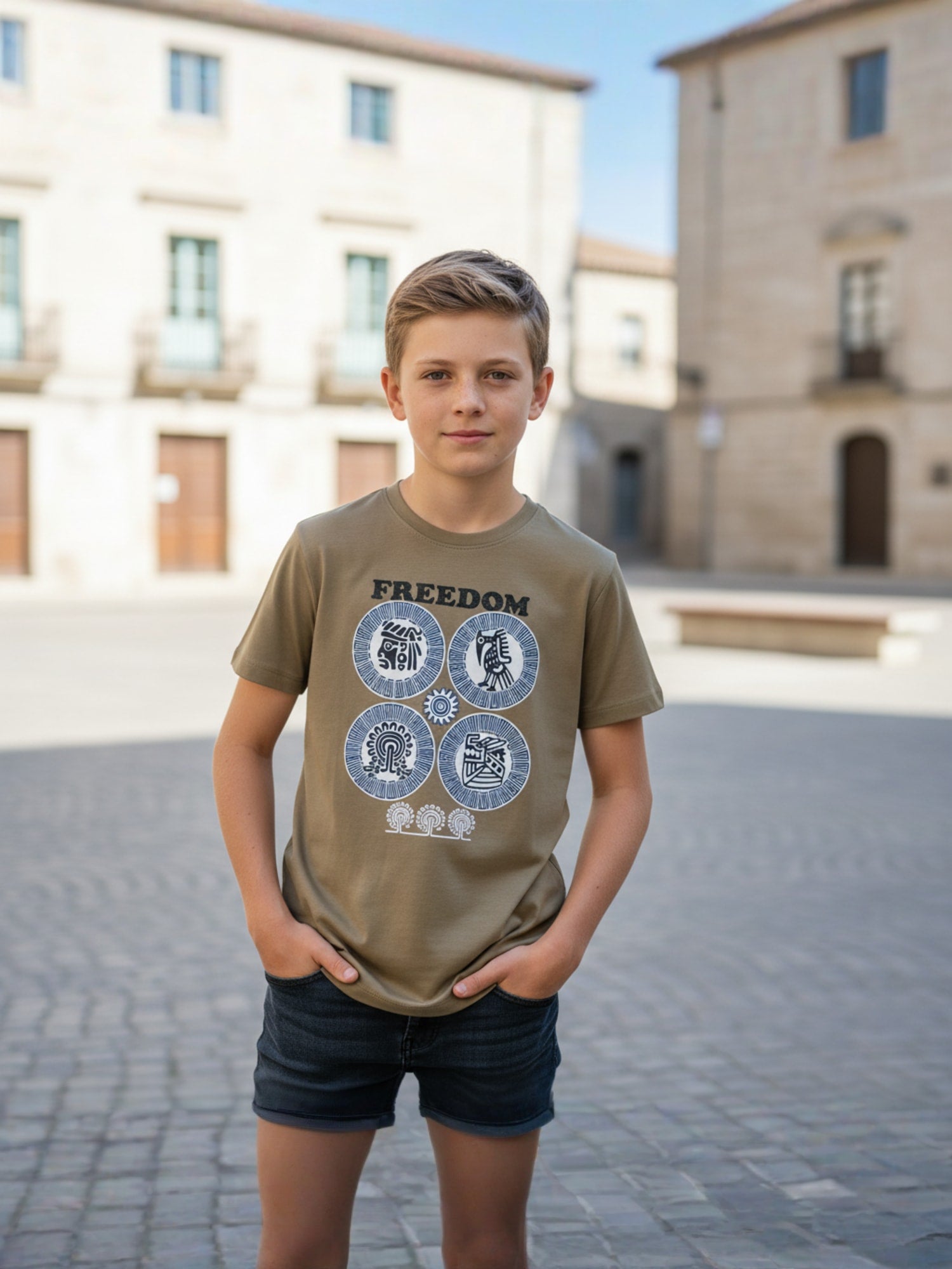 OLIVE TENCIL T-SHIRT