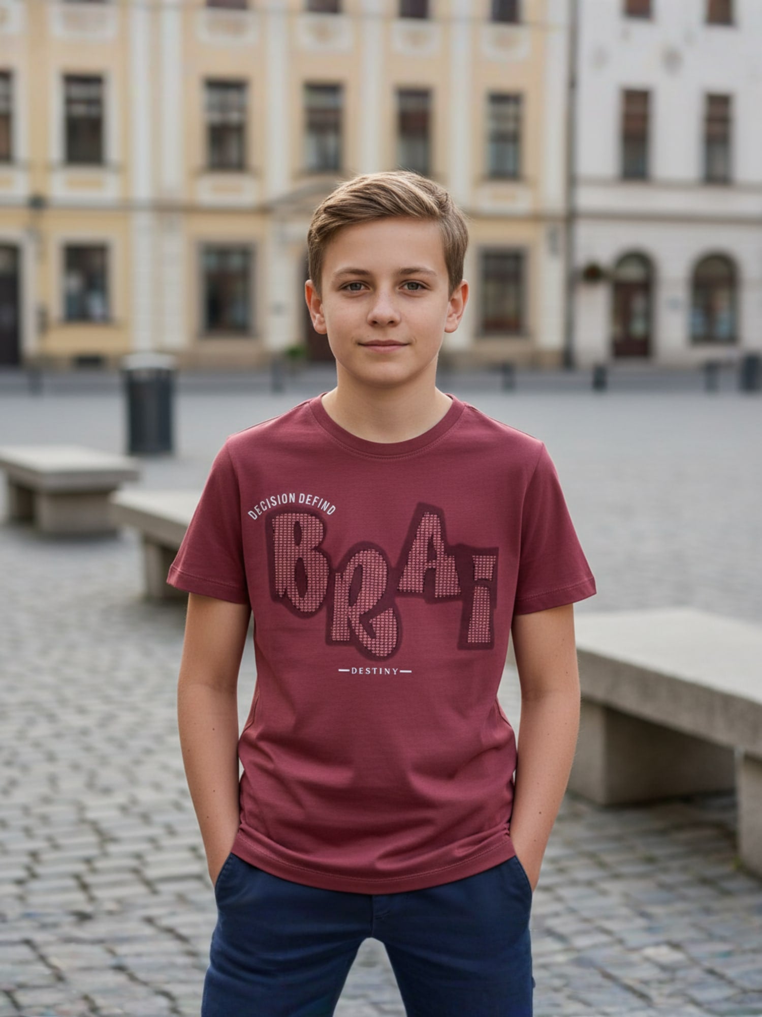 MAROON TENCIL T-SHIRT