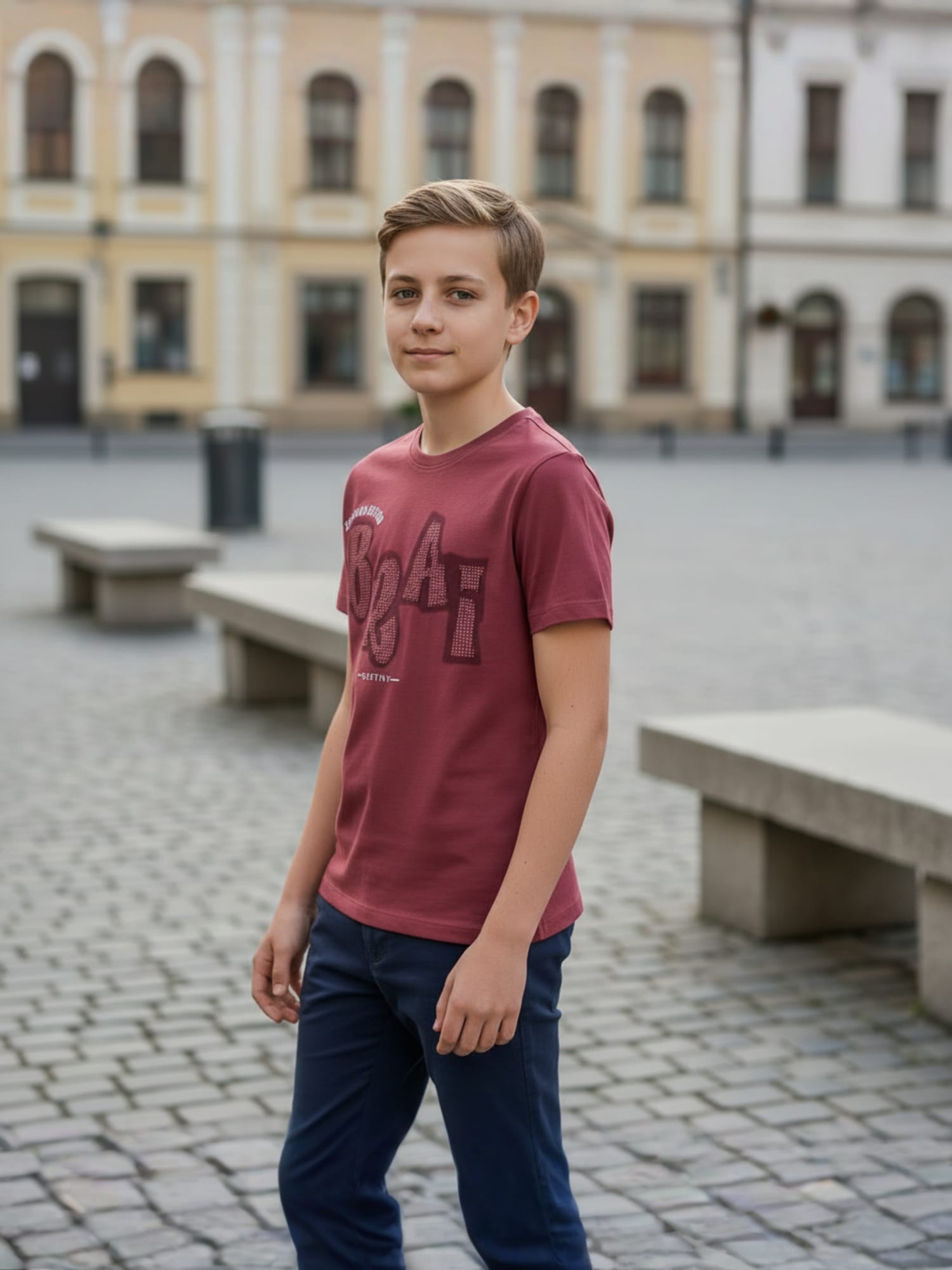 MAROON TENCIL T-SHIRT