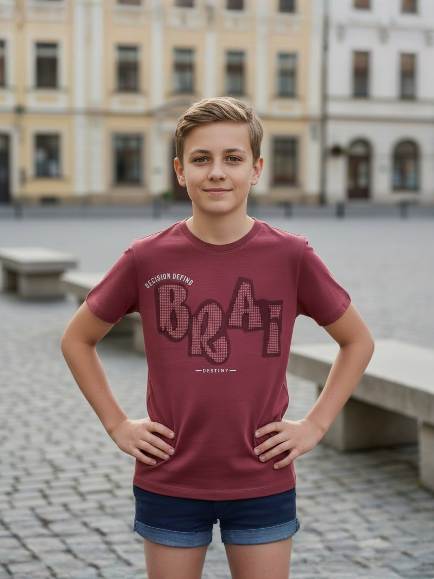 MAROON TENCIL T-SHIRT