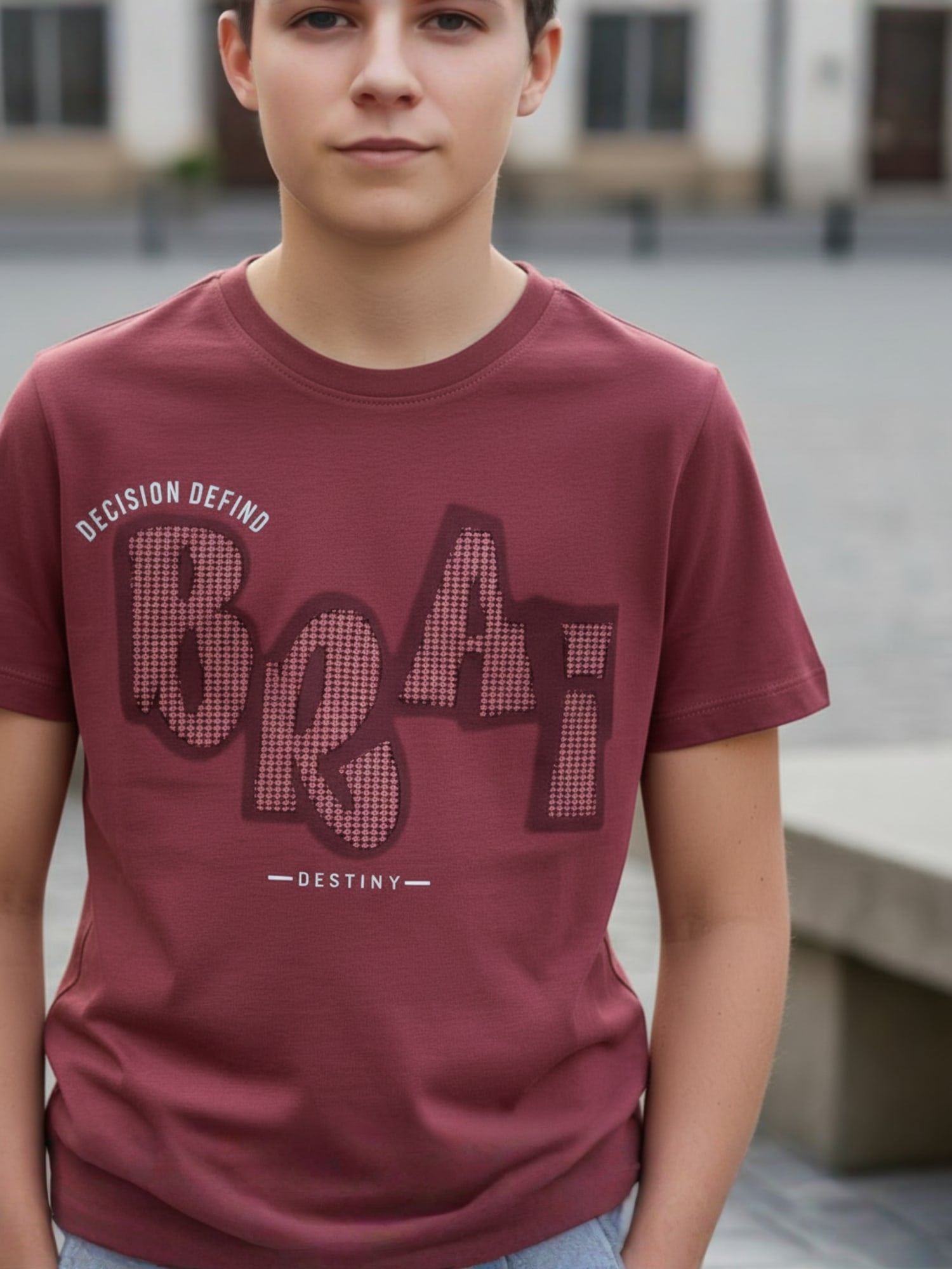 MAROON TENCIL T-SHIRT