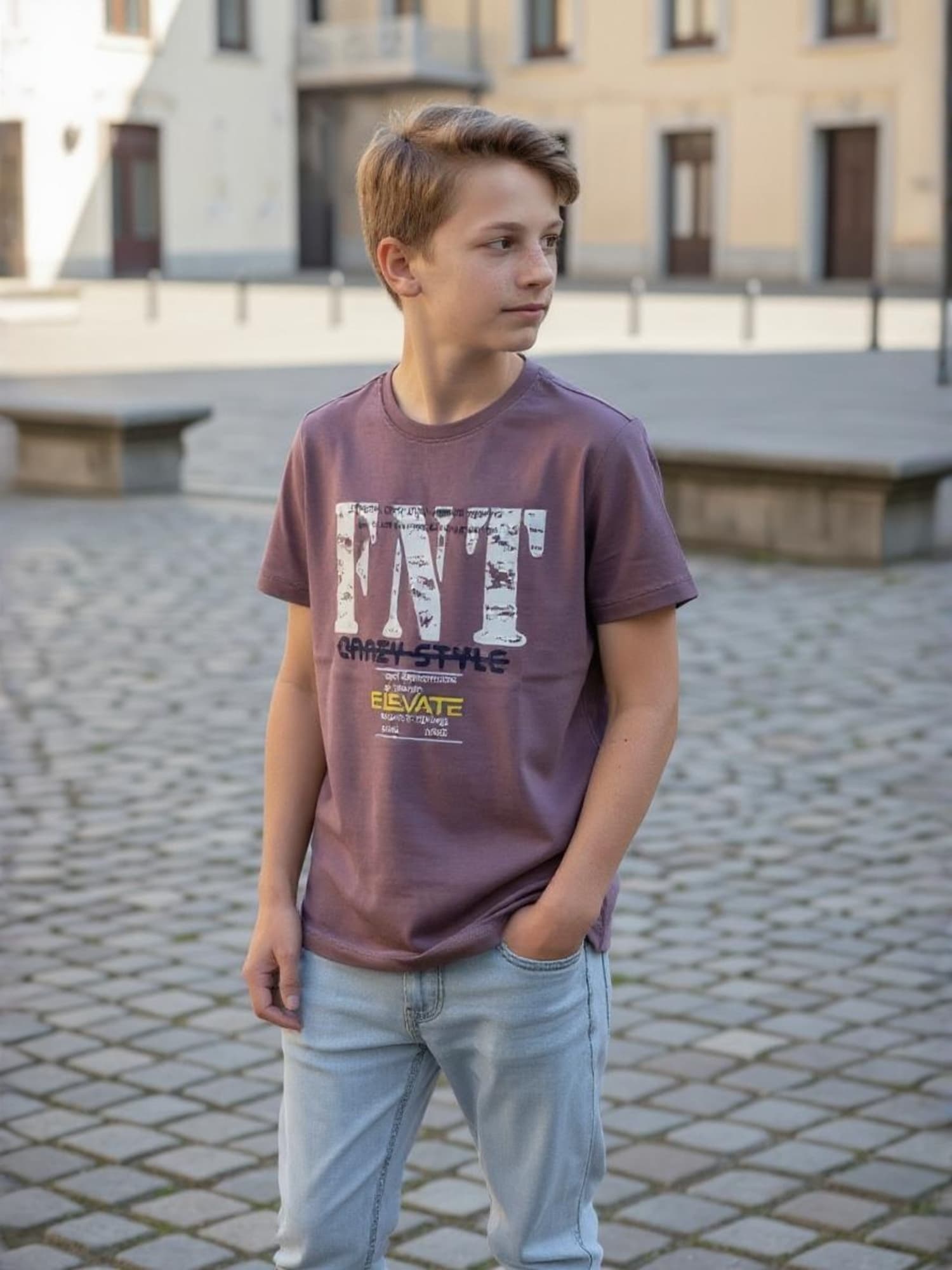 PURPLE TENCIL T-SHIRT