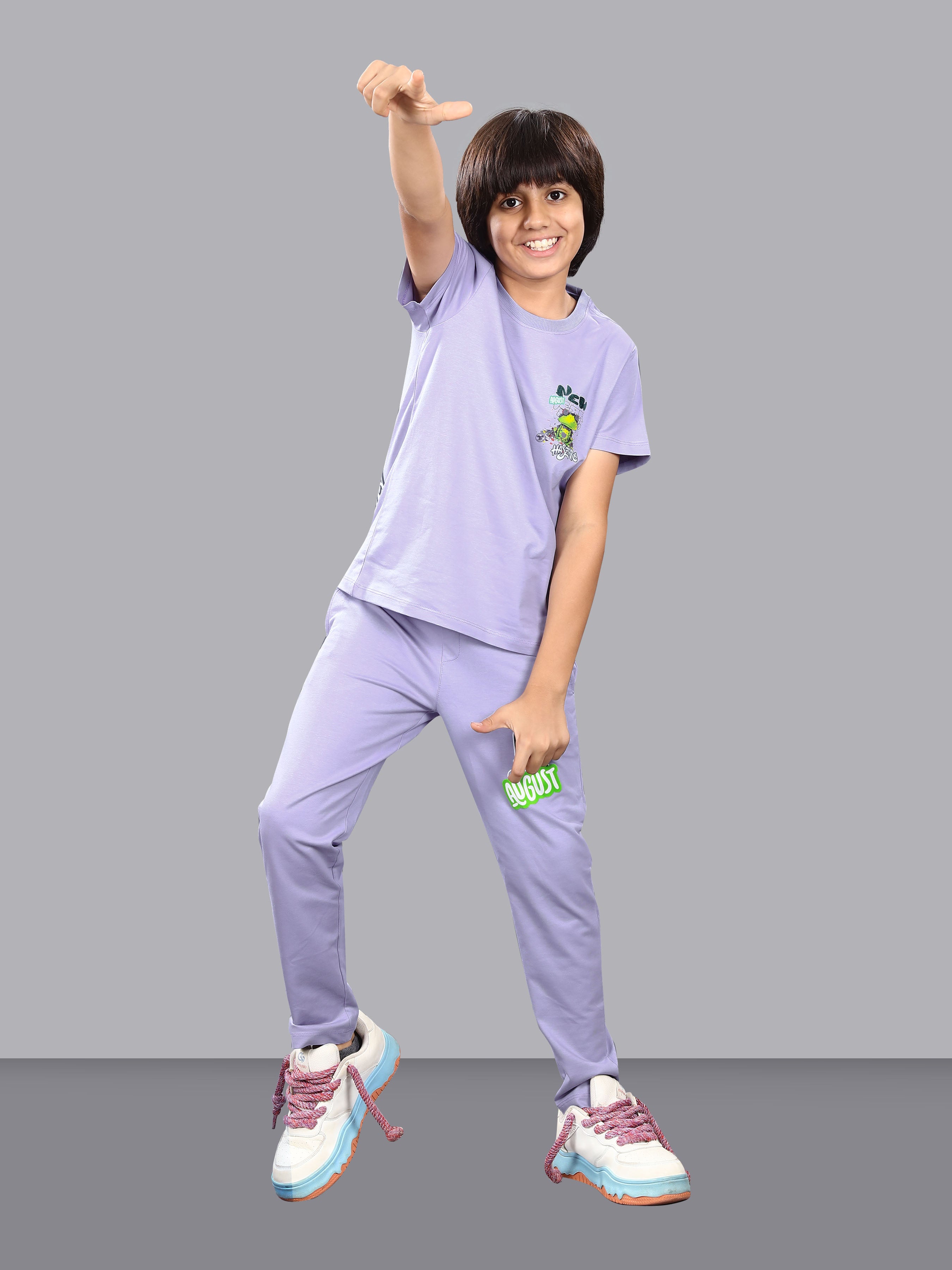 LAVENDER FULL PANT CO-ORDS WITH A TOUCH OF CLASS