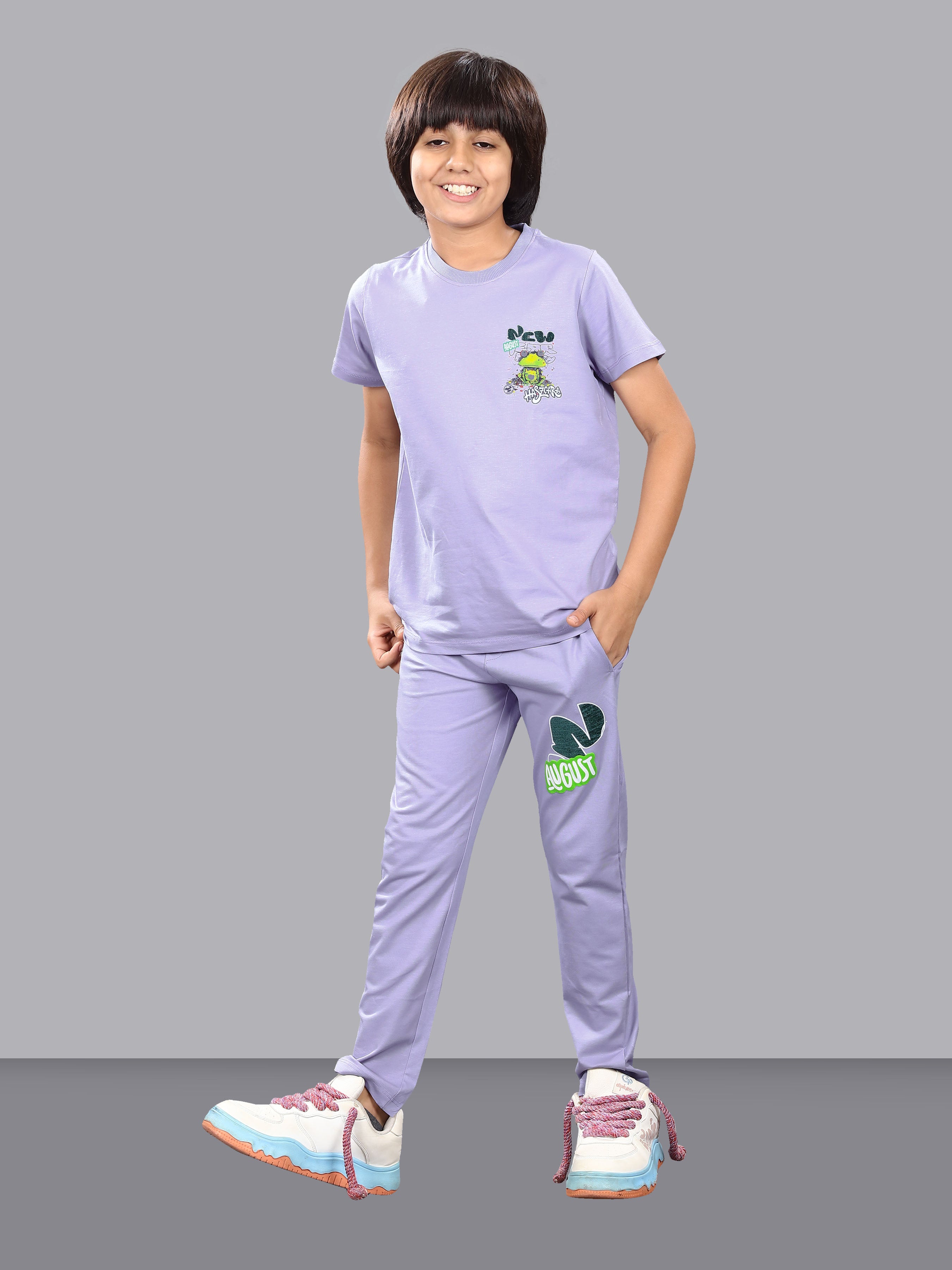 LAVENDER FULL PANT CO-ORDS WITH A TOUCH OF CLASS