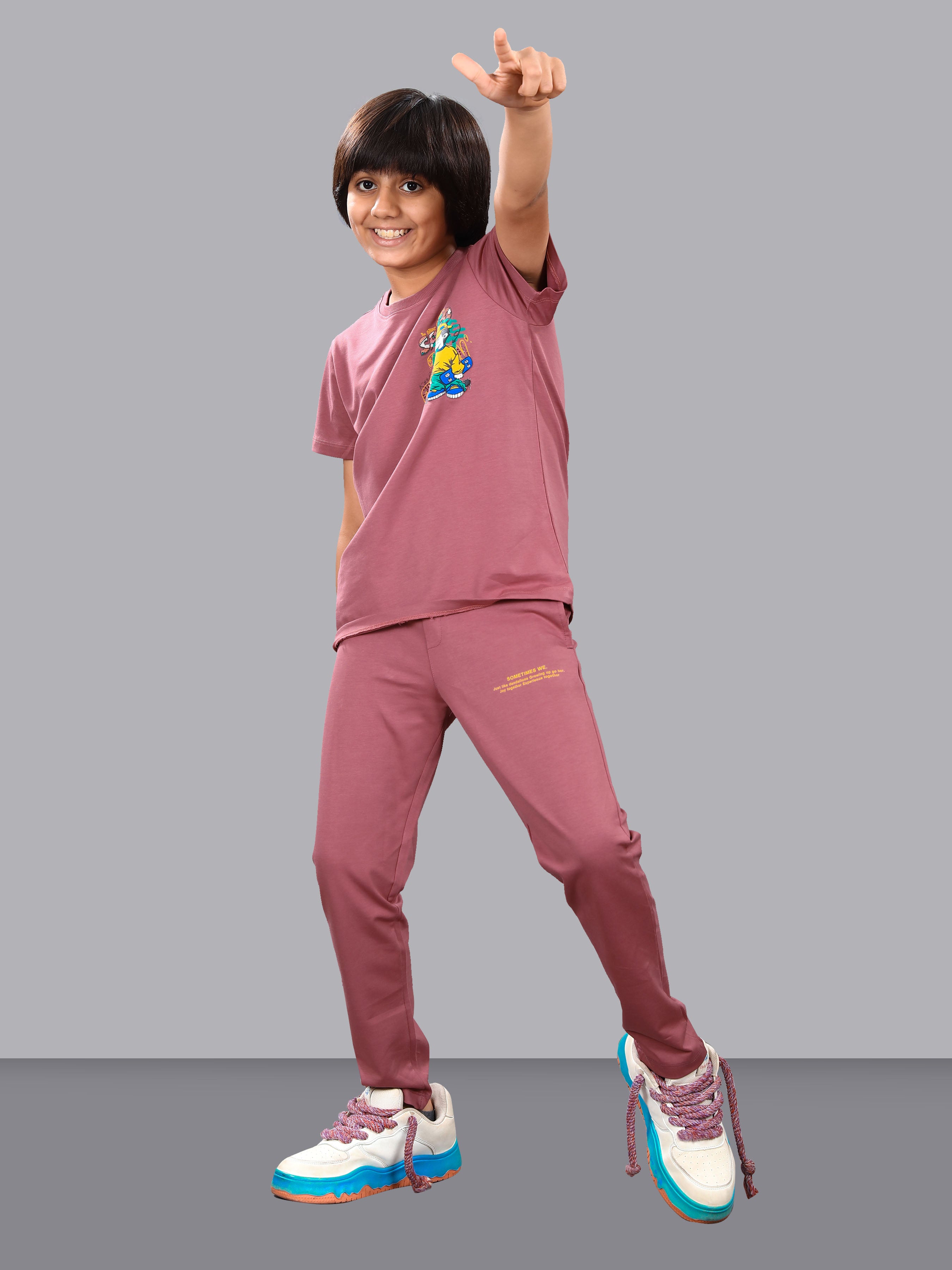 DUSTY MAUVE FULL PANT CO-ORDS WITH A TOUCH OF CLASS