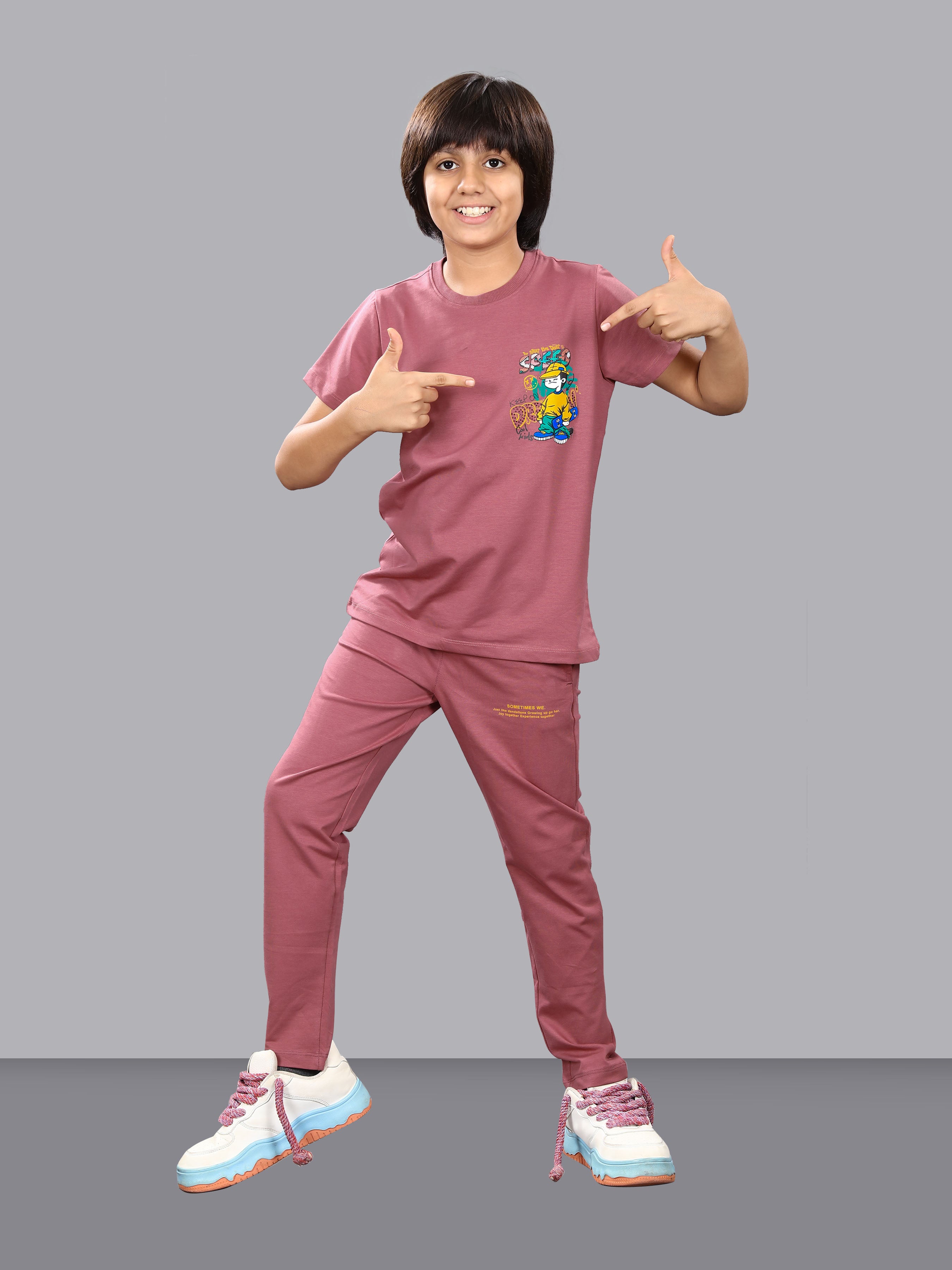 DUSTY MAUVE FULL PANT CO-ORDS WITH A TOUCH OF CLASS