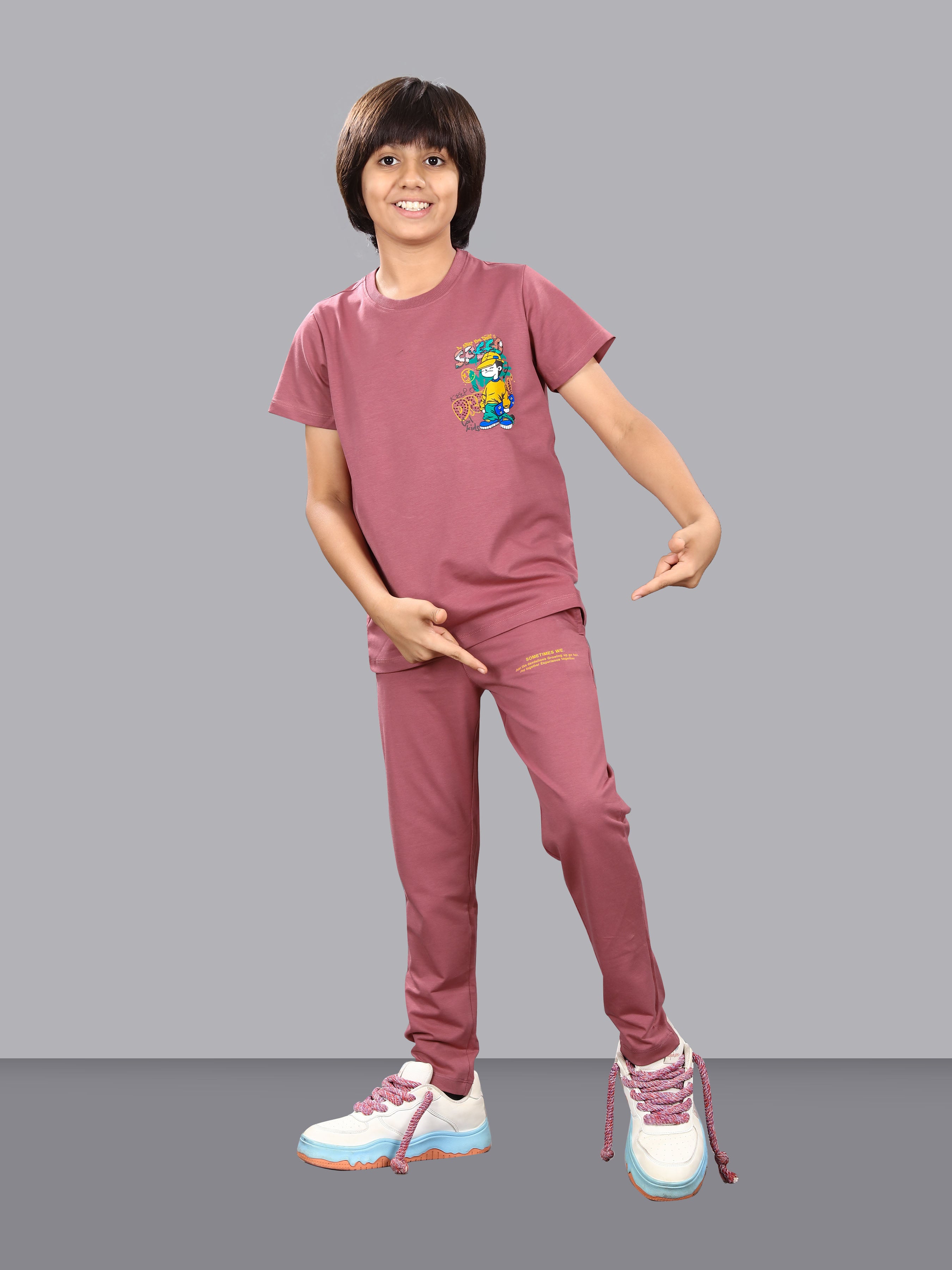 DUSTY MAUVE FULL PANT CO-ORDS WITH A TOUCH OF CLASS