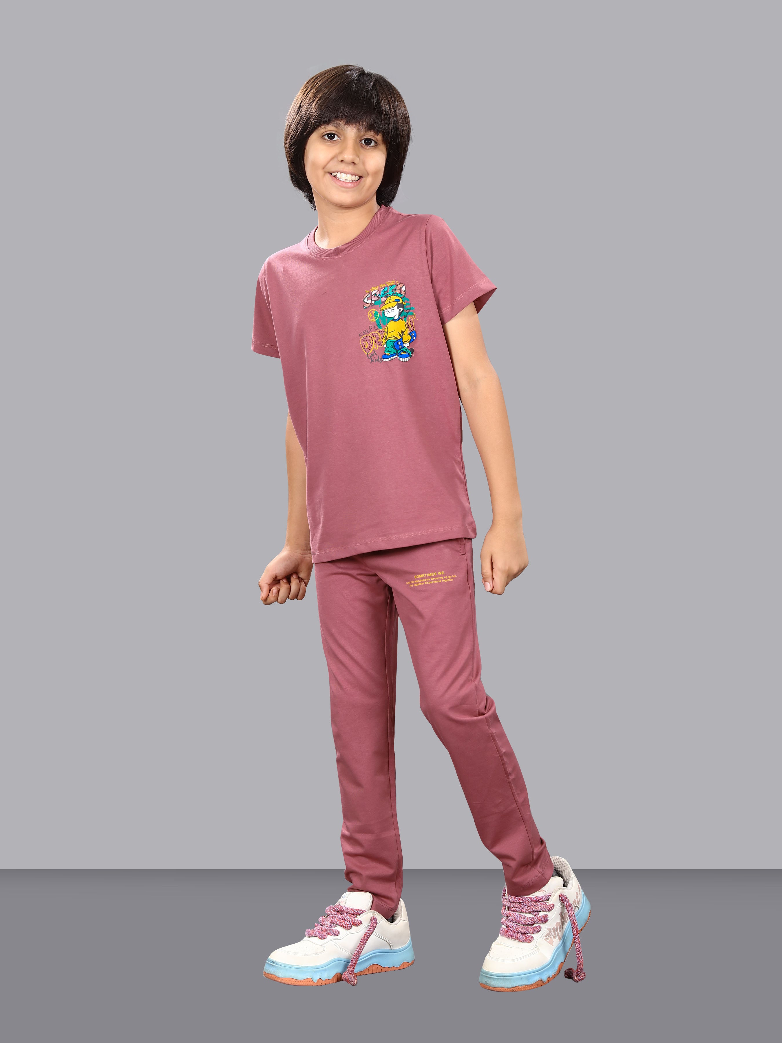 DUSTY MAUVE FULL PANT CO-ORDS WITH A TOUCH OF CLASS