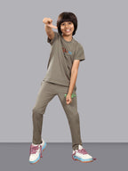 DARK GREY FULL PANT CO-ORDS WITH A TOUCH OF CLASS