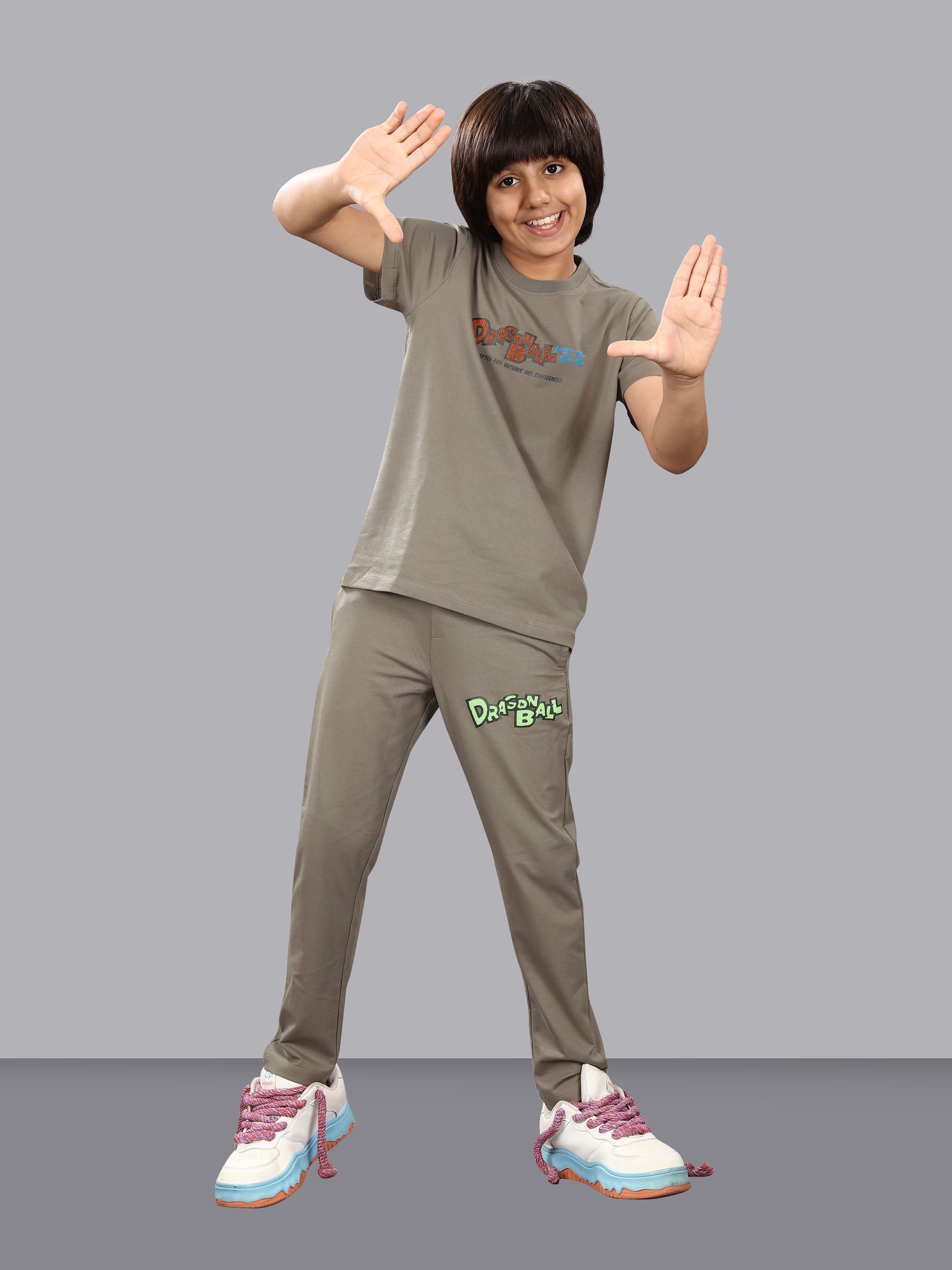 DARK GREY FULL PANT CO-ORDS WITH A TOUCH OF CLASS