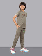DARK GREY FULL PANT CO-ORDS WITH A TOUCH OF CLASS