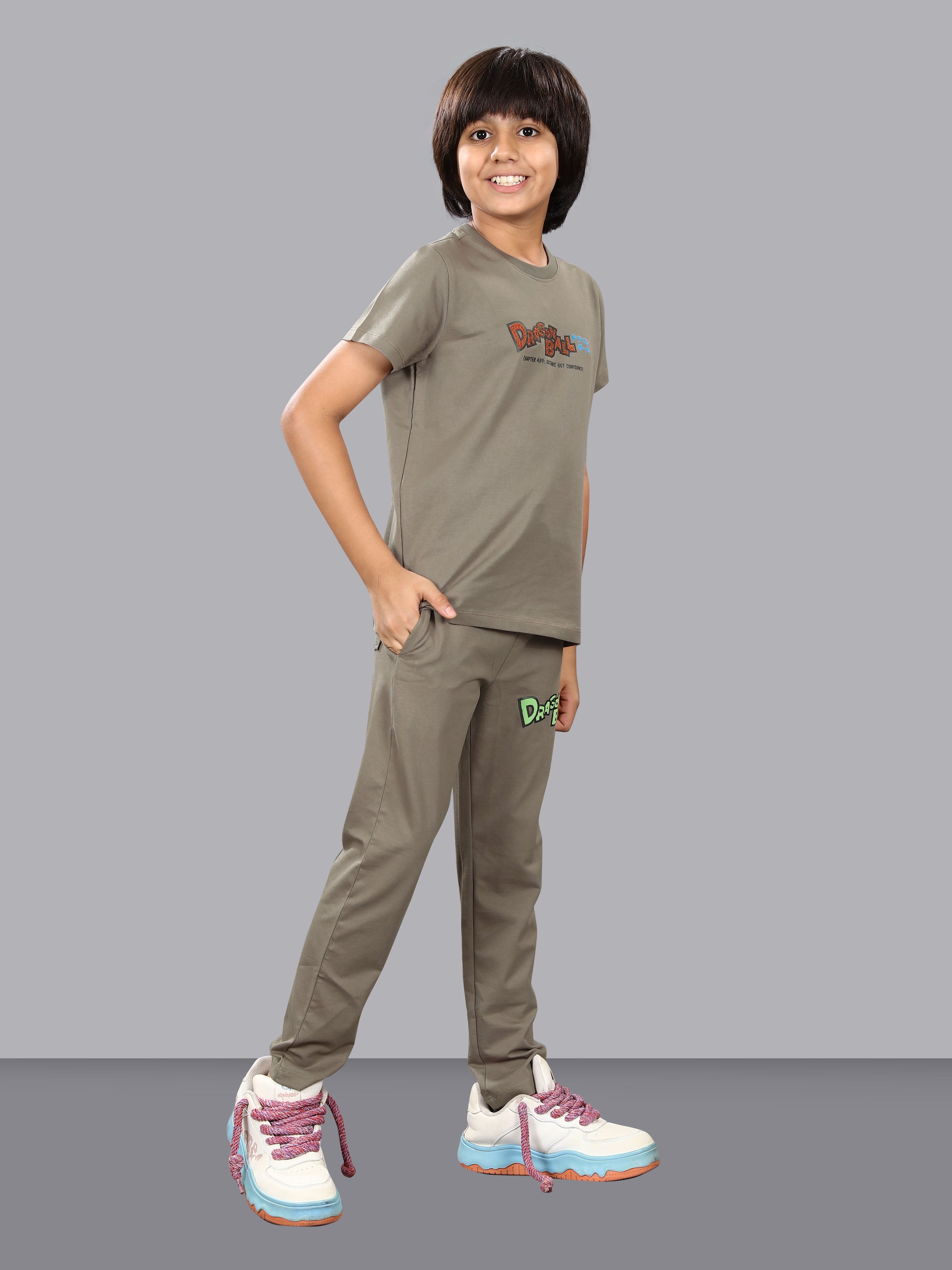 DARK GREY FULL PANT CO-ORDS WITH A TOUCH OF CLASS