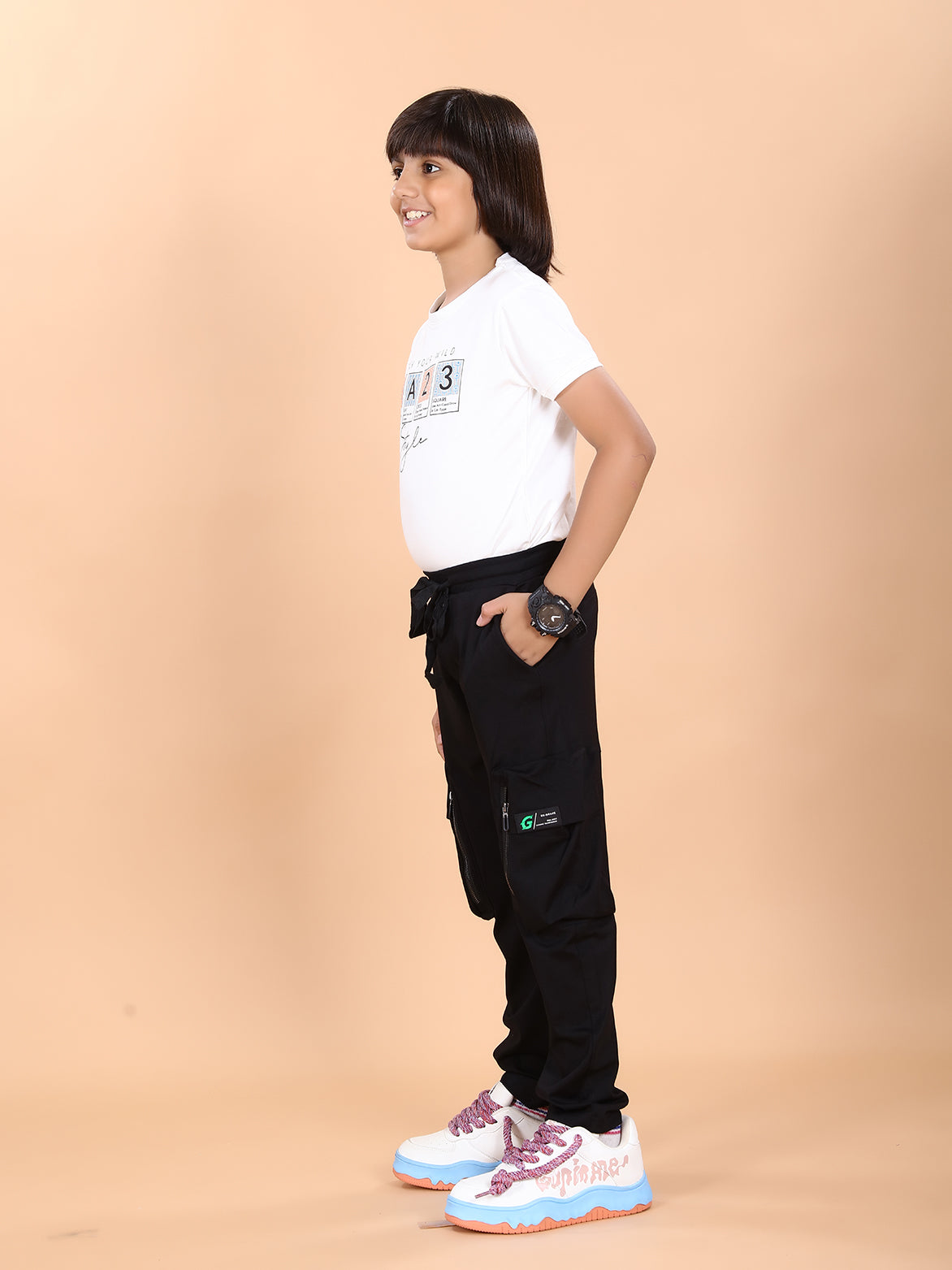 BLACK TENCIL CARGO PANT