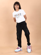 BLACK TENCIL CARGO PANT