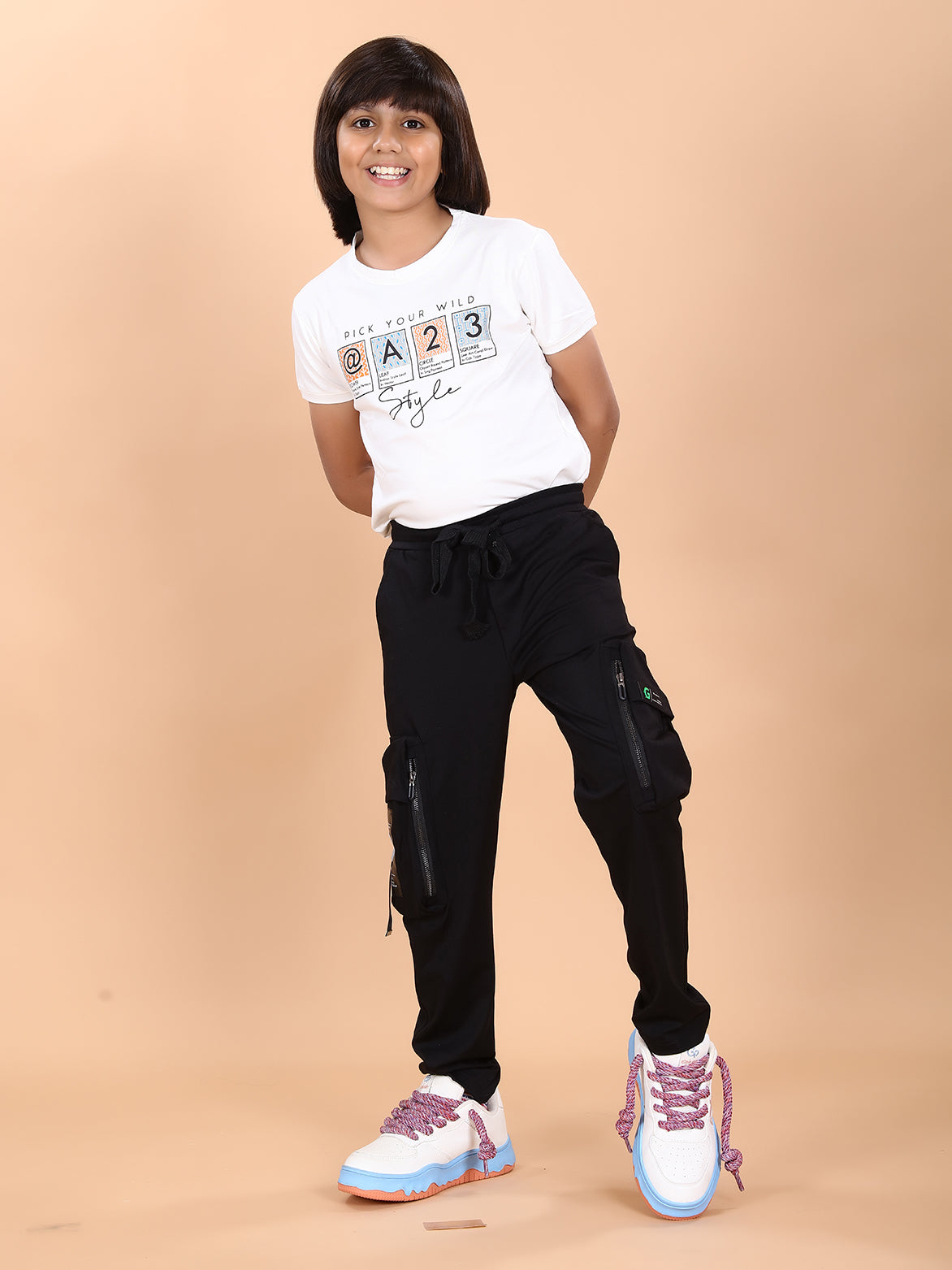 BLACK TENCIL CARGO PANT