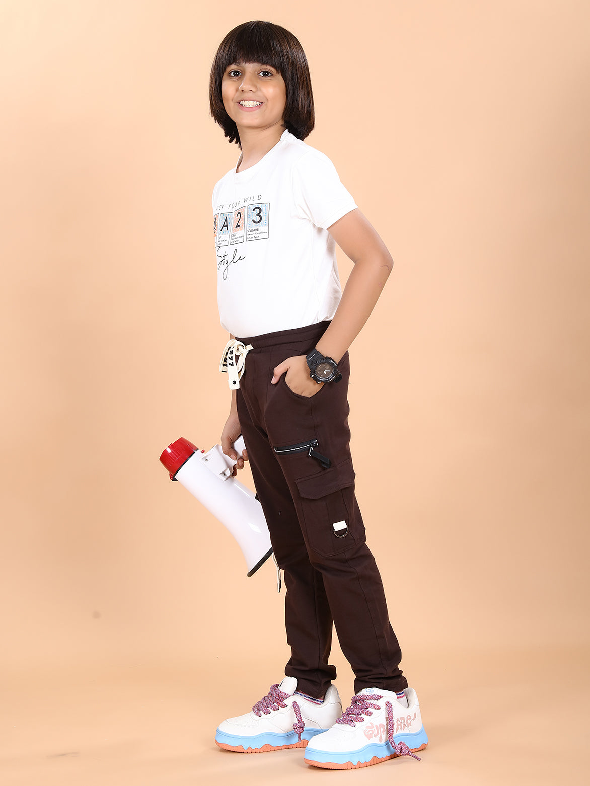 COFFEE 4 WAY LYCRA CARGO PANT