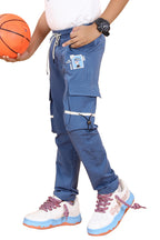 SKY BLUE 4 WAY LYCRA CARGO PANT