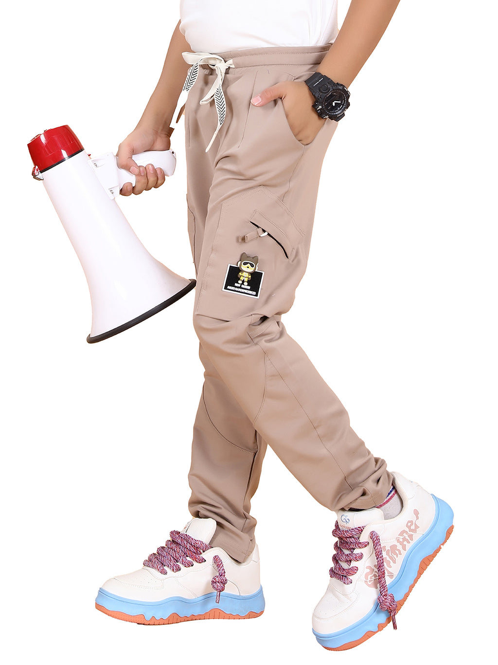 KHAKHI 4 WAY LYCRA CARGO PANT