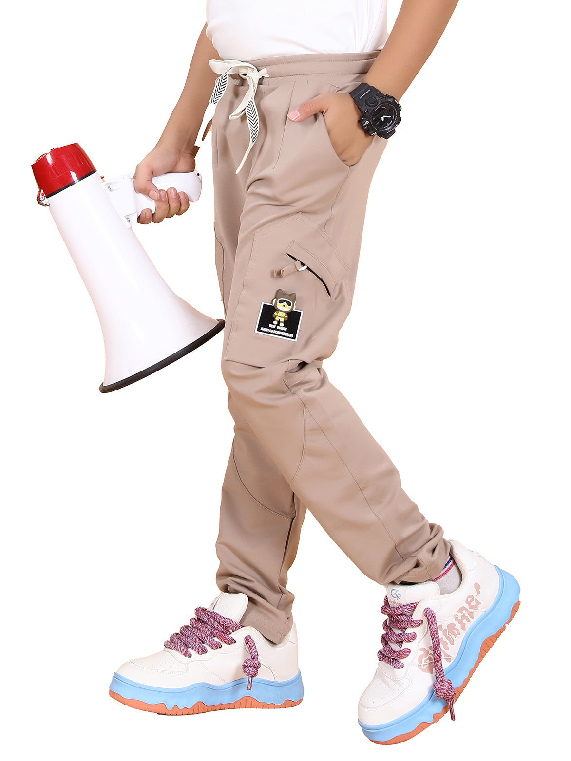 KHAKHI 4 WAY LYCRA CARGO PANT