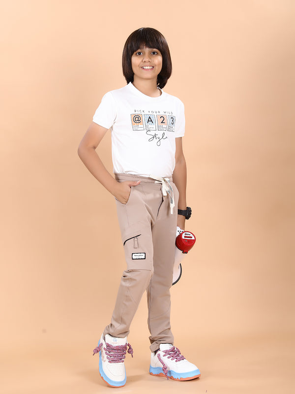 KHAKHI 4 WAY LYCRA CARGO PANT