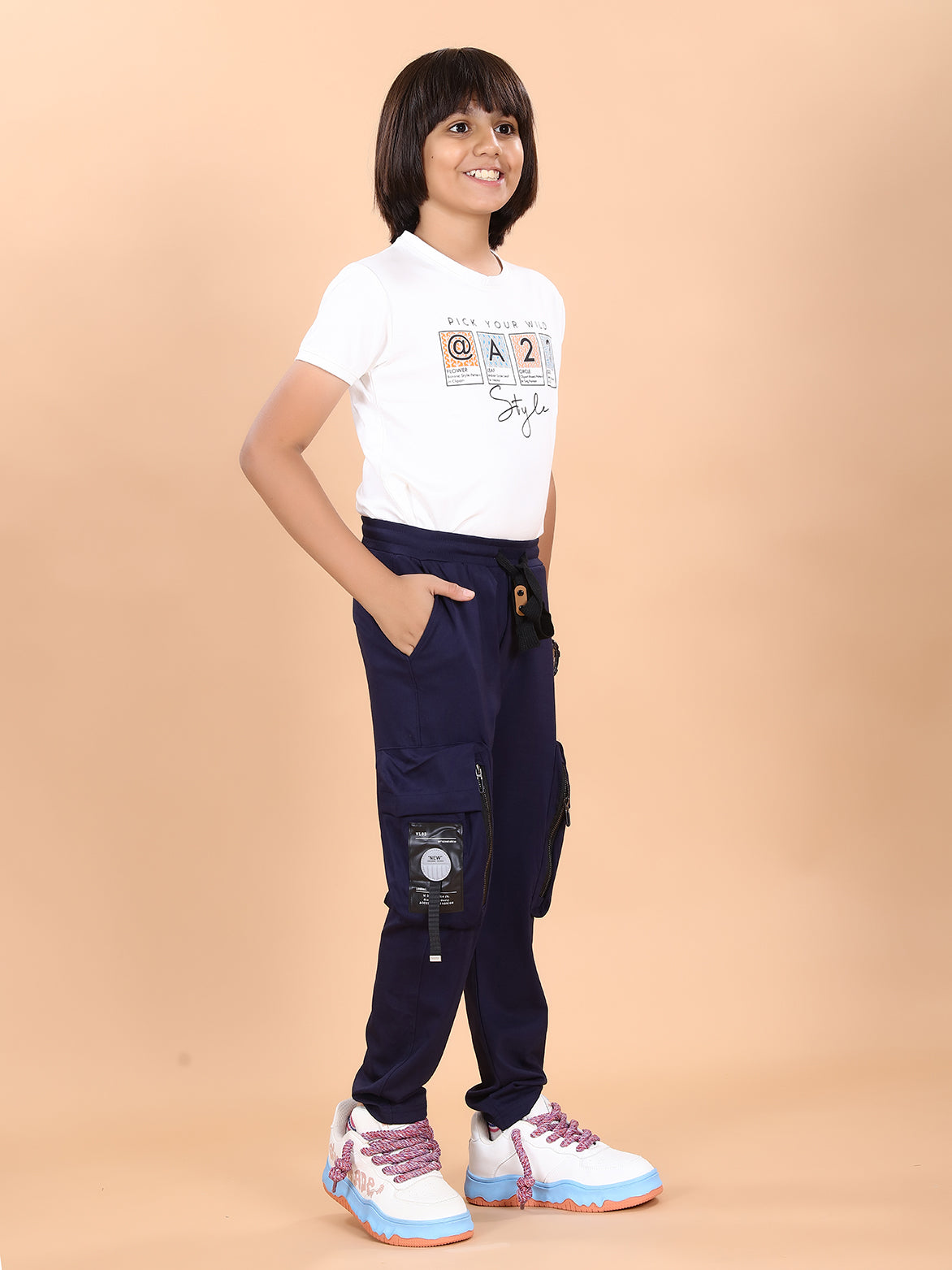 NAVY BLUE TENCIL CARGO PANT