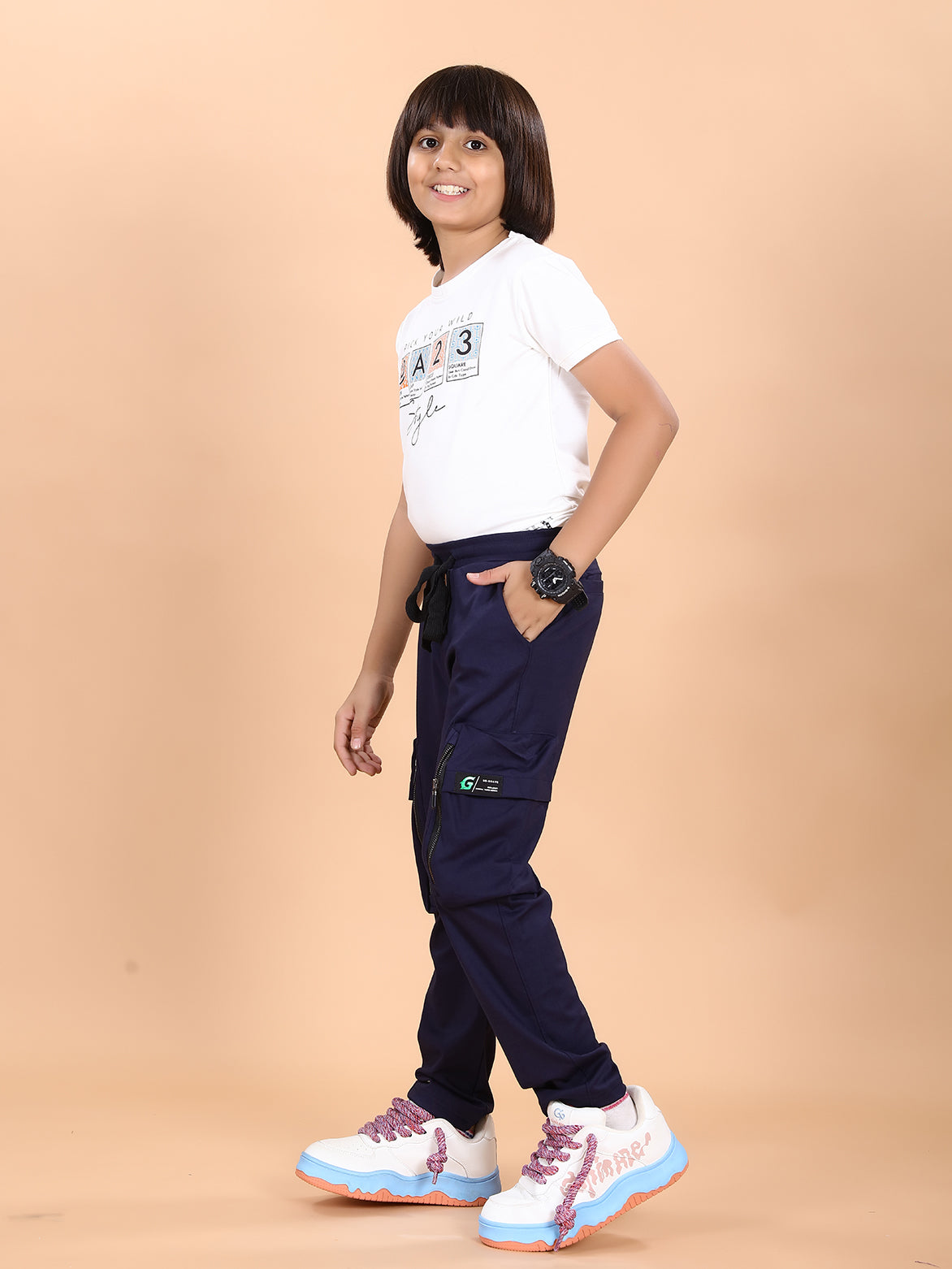 NAVY BLUE TENCIL CARGO PANT