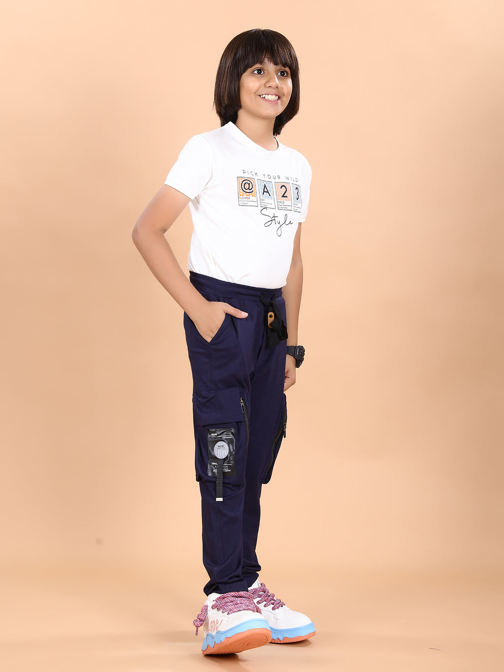 NAVY BLUE TENCIL CARGO PANT