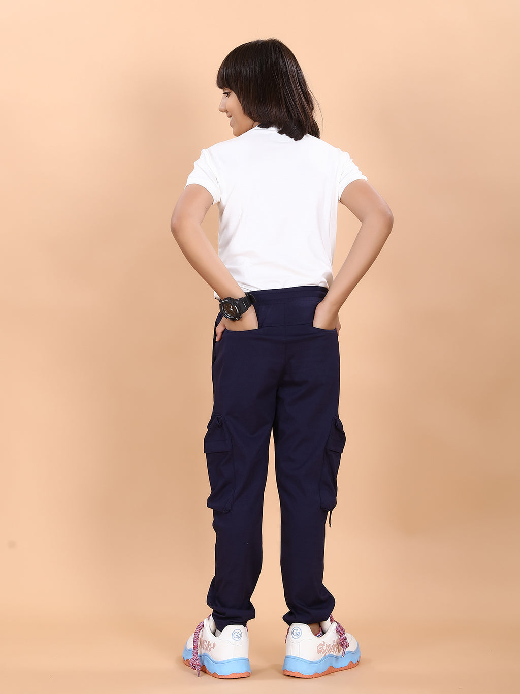 NAVY BLUE TENCIL CARGO PANT