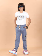 DARK GREY 4 WAY LYCRA CARGO PANT