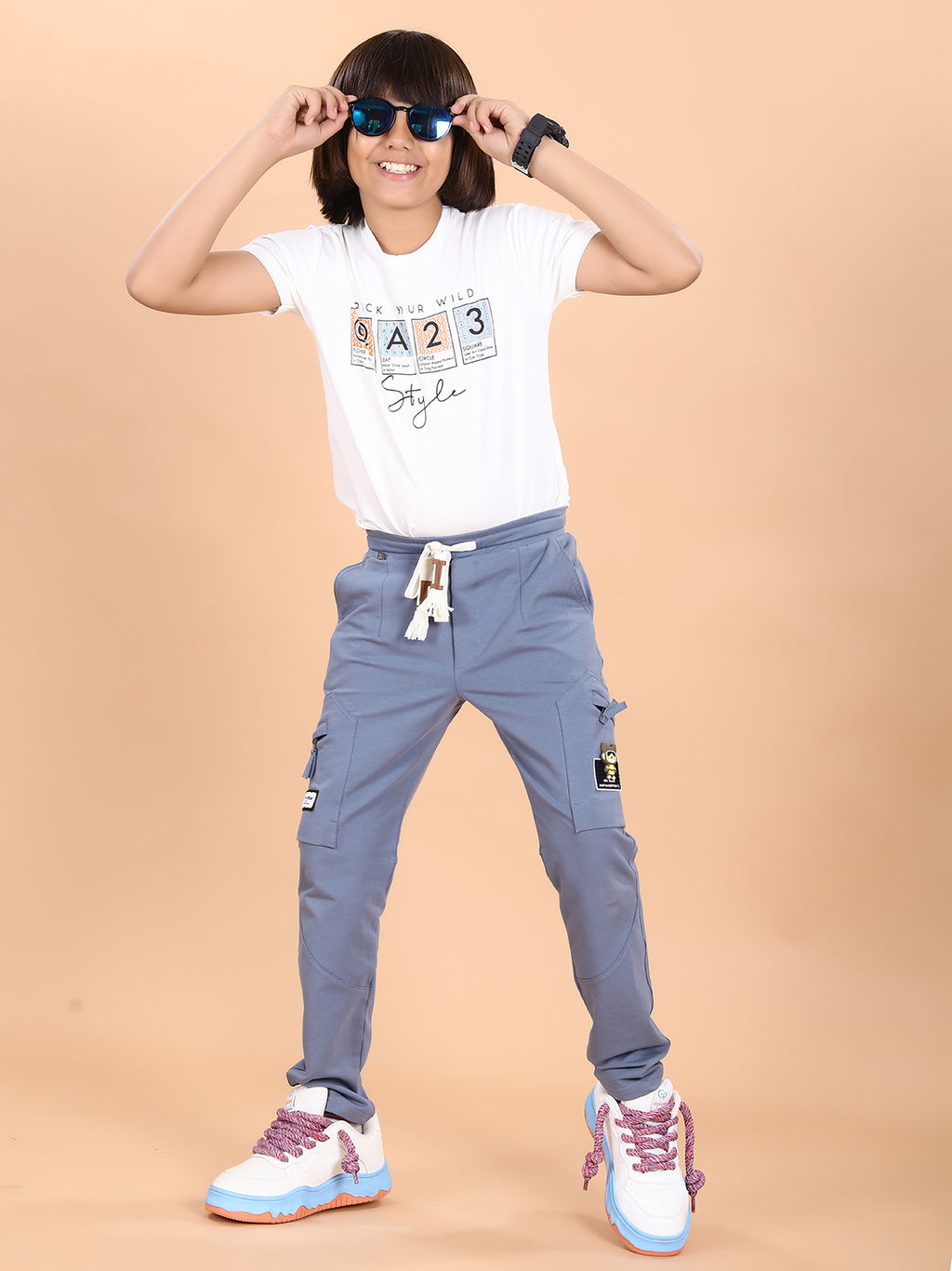 DARK GREY 4 WAY LYCRA CARGO PANT