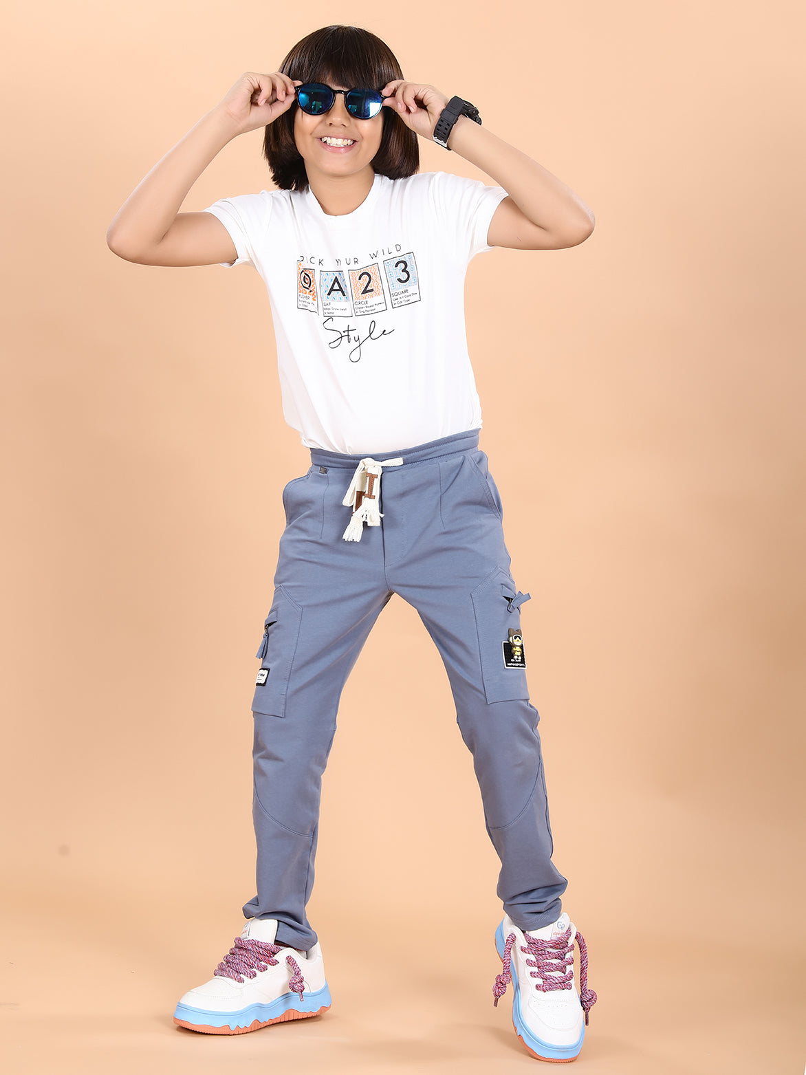 DARK GREY 4 WAY LYCRA CARGO PANT