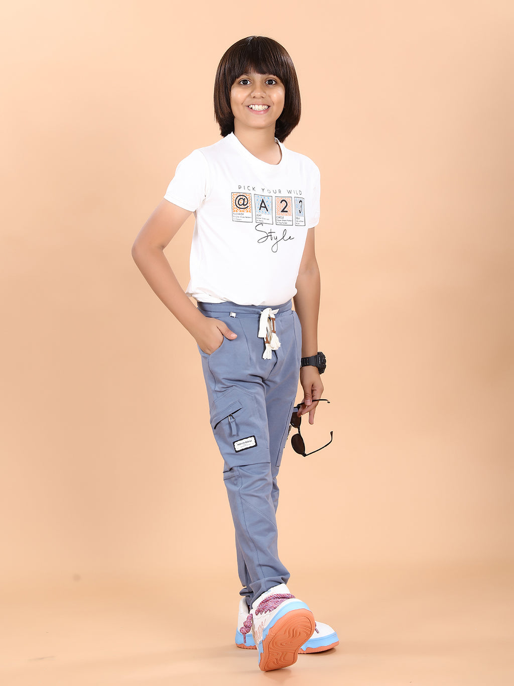 DARK GREY 4 WAY LYCRA CARGO PANT