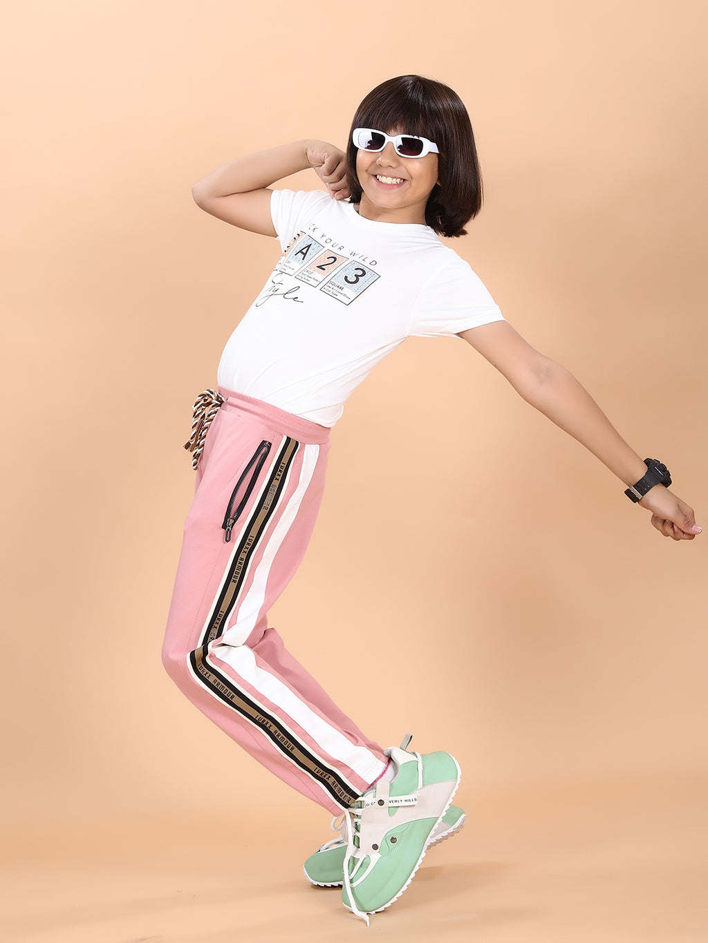 PEACH TENCIL TRACK PANT