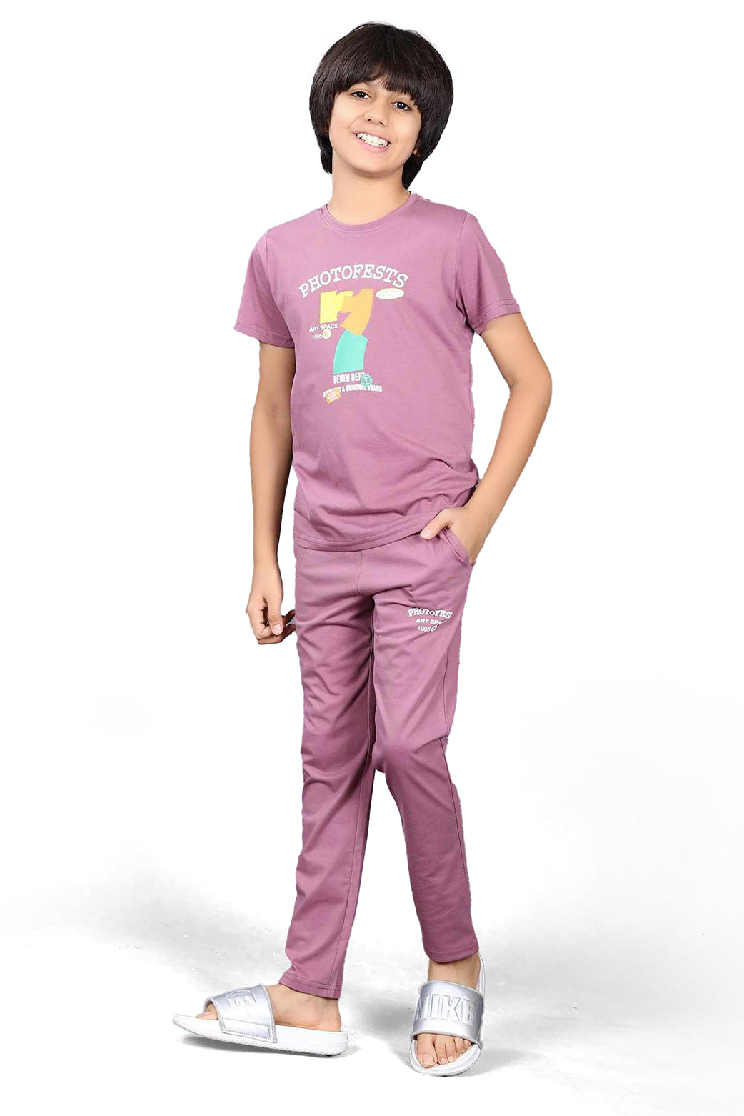 MAUVE BIOGOLD FABRIC - LIGHTWEIGHT - STYLISH FULL PANT SET