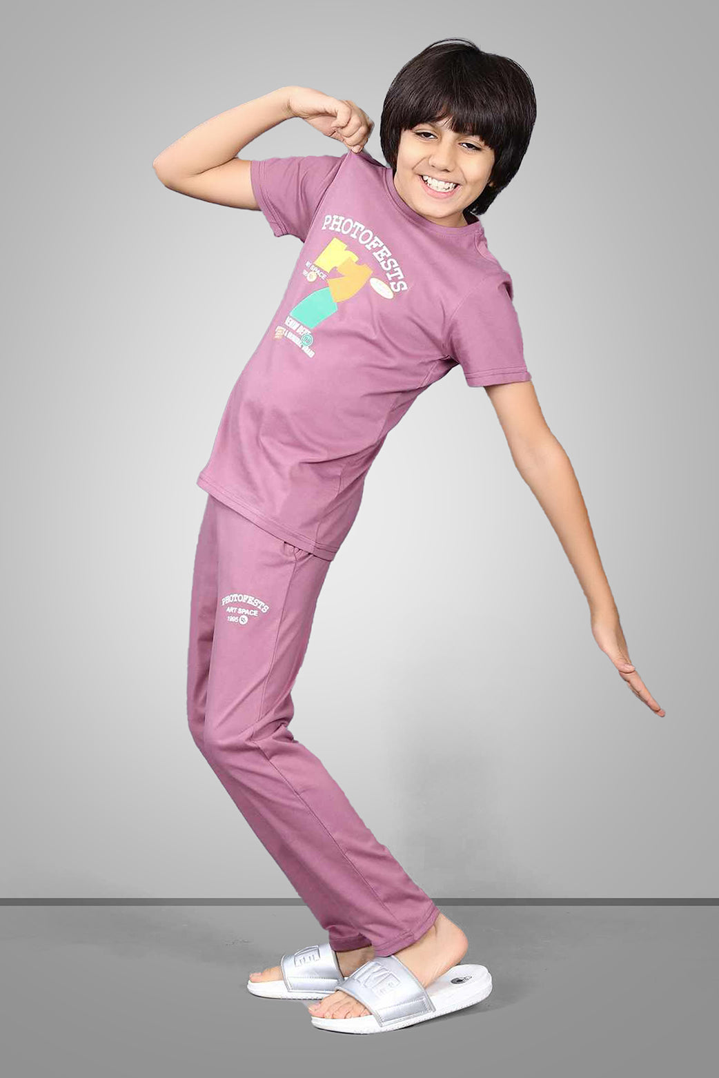 MAUVE BIOGOLD FABRIC - LIGHTWEIGHT - STYLISH FULL PANT SET