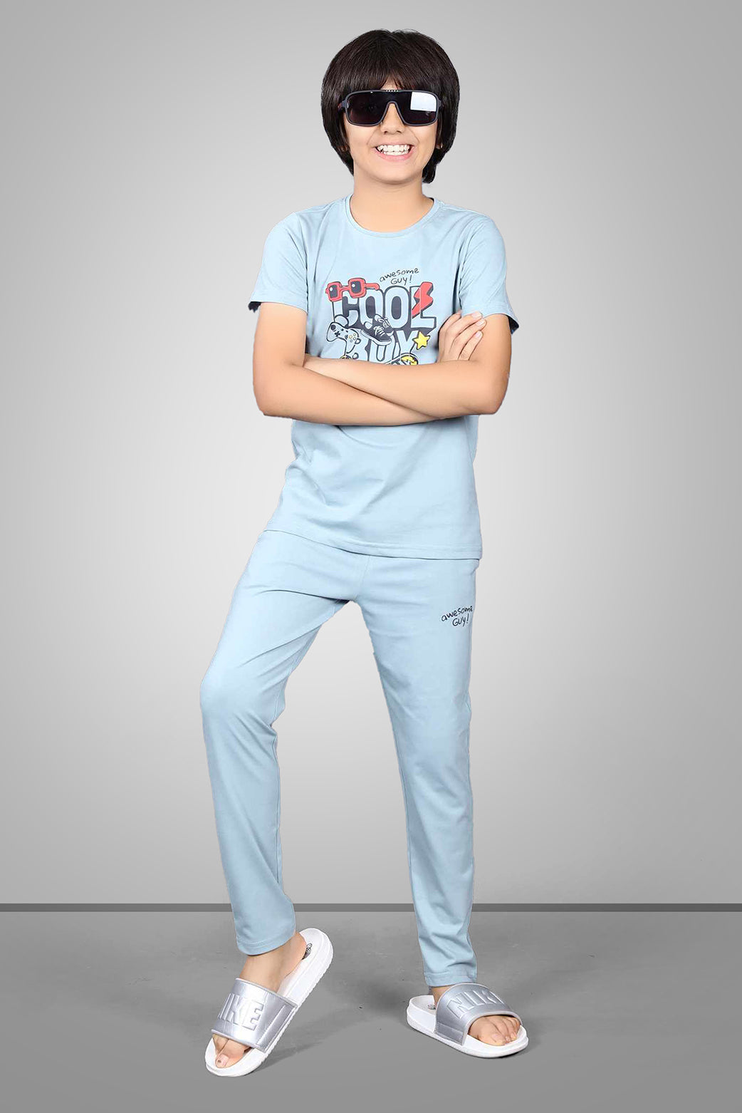 TEAL BIOGOLD FABRIC - LIGHTWEIGHT - STYLISH FULL PANT SET